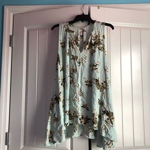 Mint Green Floral Top